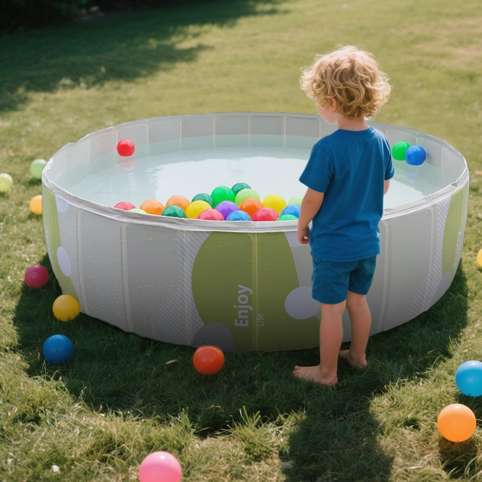 Piscina pieghevole per cani, portatile, non gonfiabile, in PVC, base antiscivolo, materiale ad alta resistenza, per bambini e adulti, giochi per cuccioli, cortile, patio, campeggio, interni