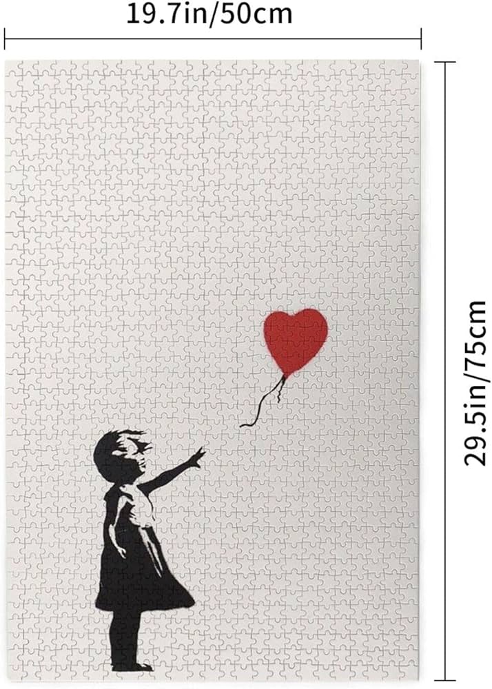 Amazon.co.jp: 1000ピース ジグソーパズル バンクシー 女の子 赤い風船