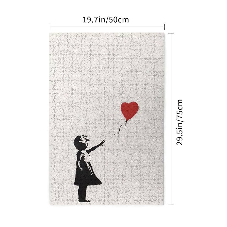 【完成品】ジグソーパズル　バンクシー　バルーンガール　300P　額付き　糊付済み バルーンガール – BEVERLY