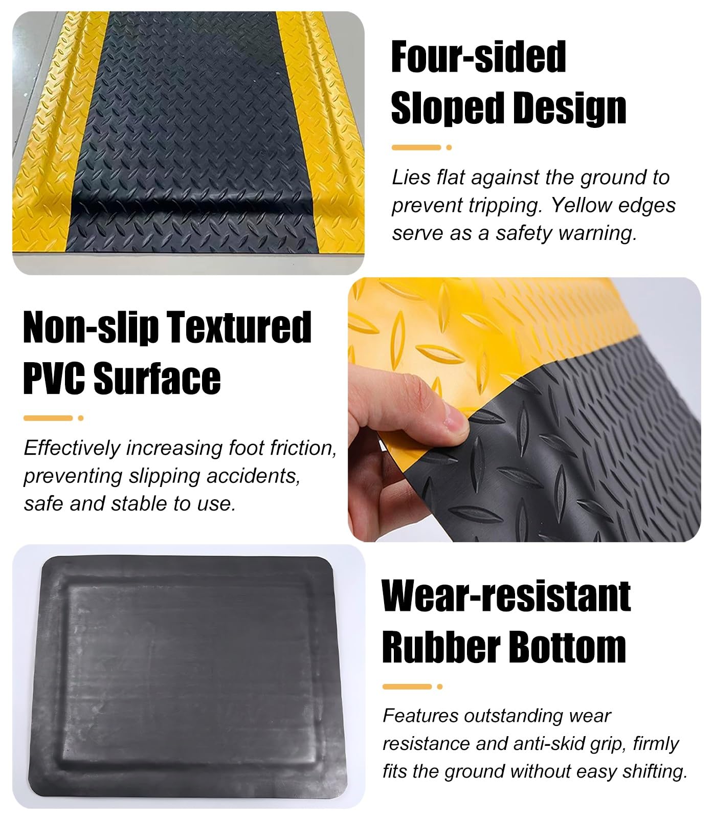 Suelo Garaje Alfombra Ergonómica Antifatiga para Trabajo de Pie, Alfombrilla Acolchada Antideslizante de 20 mm de Grosor, Alfombra Antiestática para Taller | 80x200cm(31.5x78.7in)