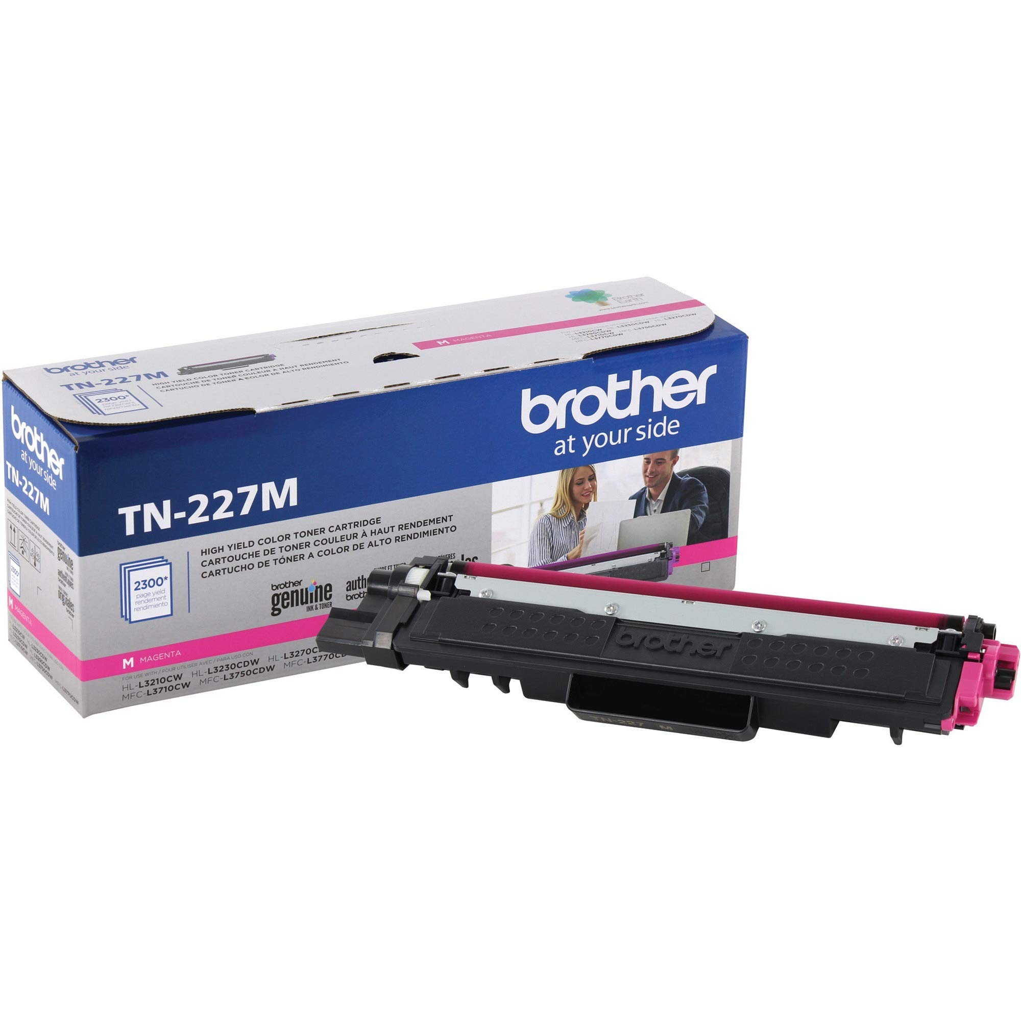 BROTHERGenuine TN227M, High Yield Toner Cartridge, Replacement Magenta Toner, Page Yield Up to 2,300 Pages, TN227, Amazon Dash Replenishment Cartridge