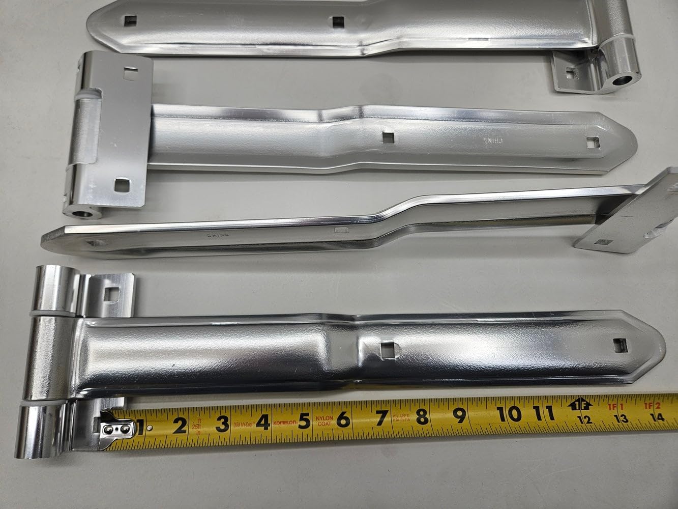 CTW Aluminum Cargo Utility Trailer RV Door 16" Strap Hinges, Offset Bent Hinges, 4 Pack, for Trailer RV