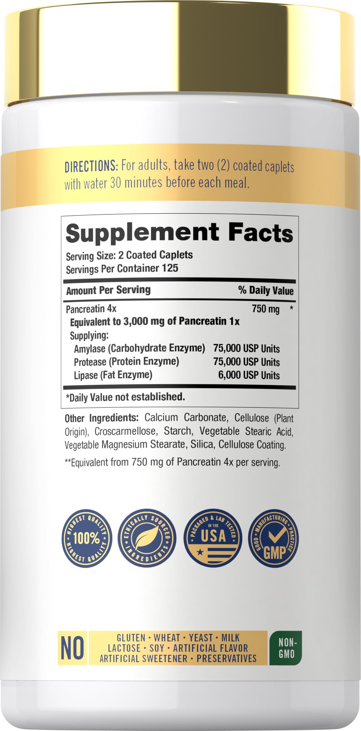 Carlyle Pancreatin Digestive Enzymes | 250 Caplets — Amazon image 2