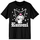 Bioworld Kuromi Shining Stars Women's Black Crew Neck Short Sleeve T-Shirt