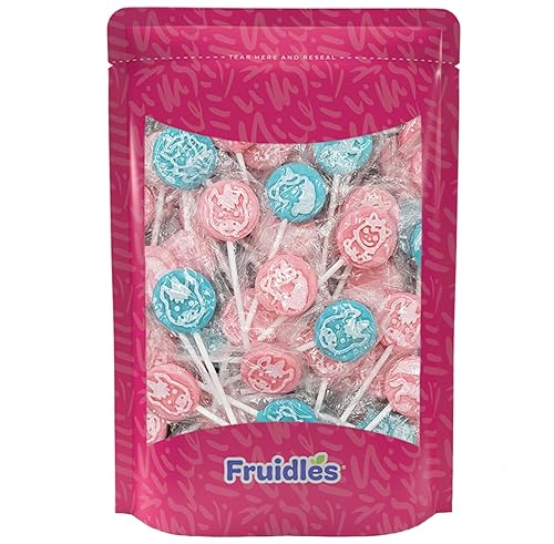 Dulces de chupón de tatuaje de unicornio, ideal para rellenos de bolsas de fiesta de regalos, envueltos individualmente (media libra)