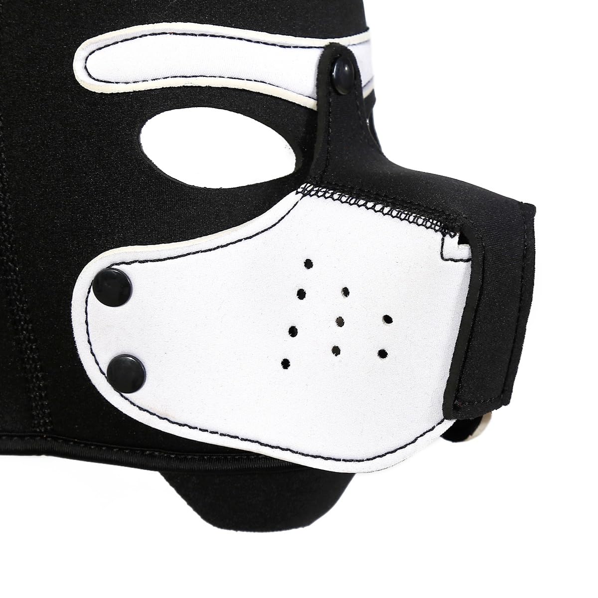 La maschera morbida per cani con orecchie, maschera per cuccioli, per cosplay, feste in maschera, combinazione, maschera integrale regolabile con orecchie, costume da festa