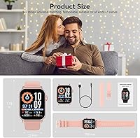Vista 7 de Relojes inteligentes para hombres y mujeres, pantalla táctil HD de 1.83 pulgadas con llamadas Bluetooth, rastreador de actividad impermeable IP68