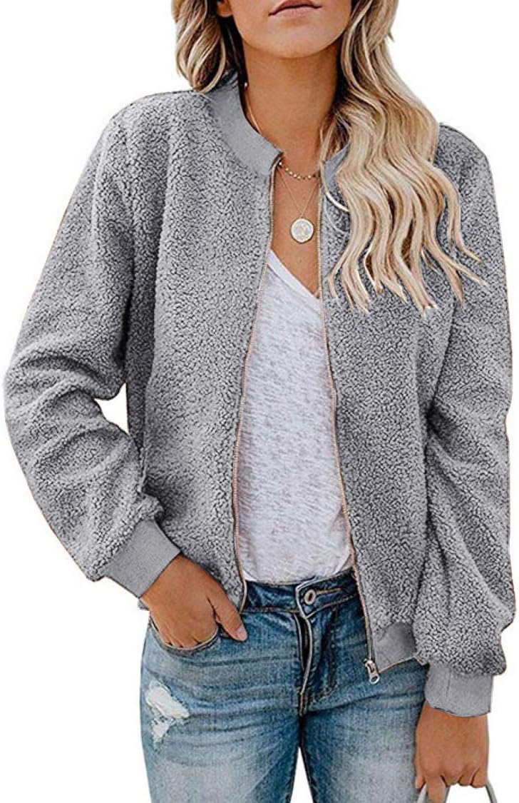 Giacca Casual Donna Giacca Bomber In Pile Sherpa Da Donna MIROL