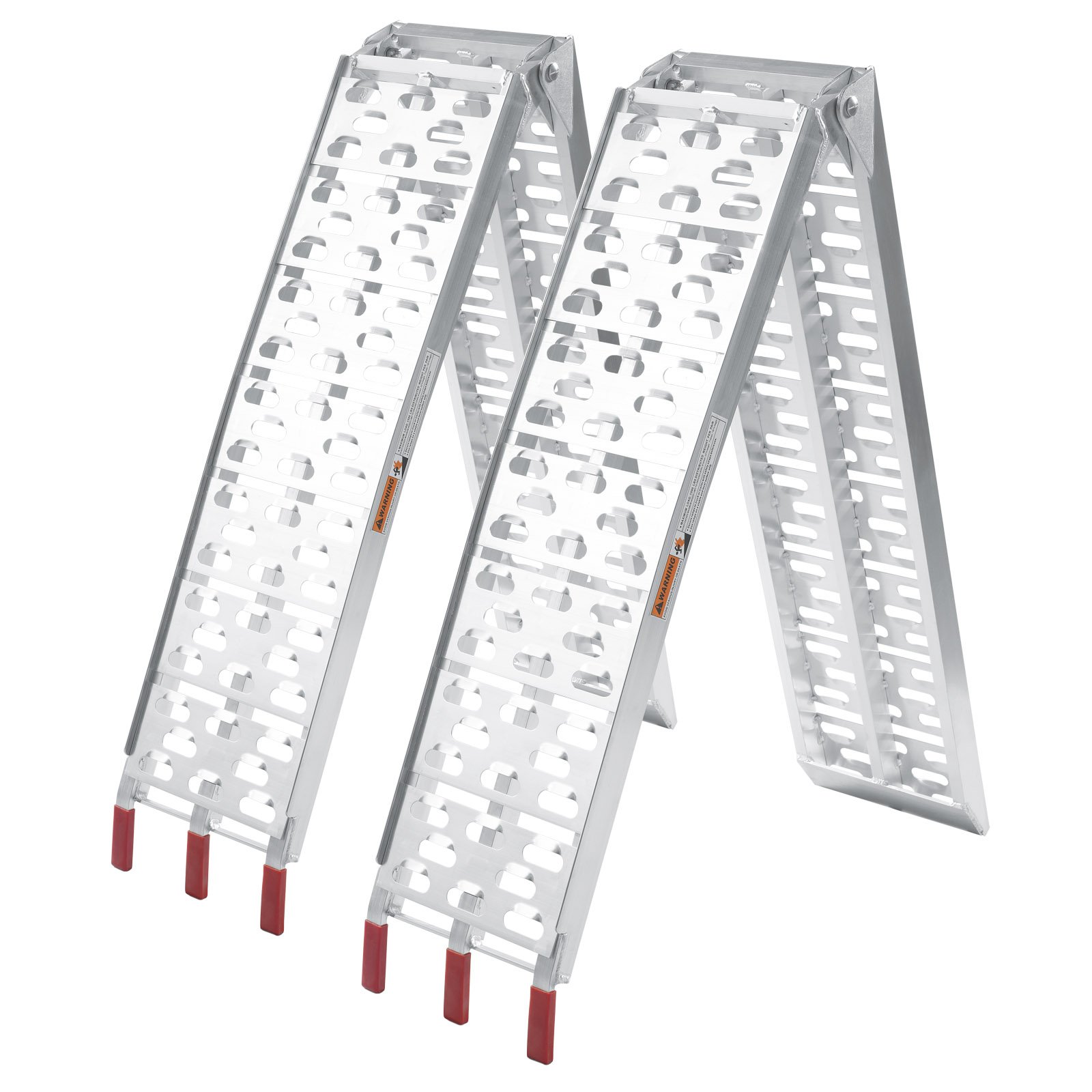 Wiltec Zestaw składanych najazdów aluminiowych 2 szt. o długości 223 cm i łącznym udźwigu 680 kg, lekka i łatwa rampa do quadów i motocykli