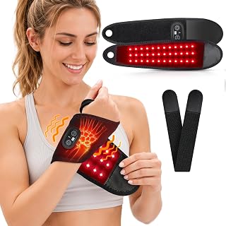 Red Light Therapy for Hand Wrist 5 Heat & 5 Vibration, 3000mAh Controller
