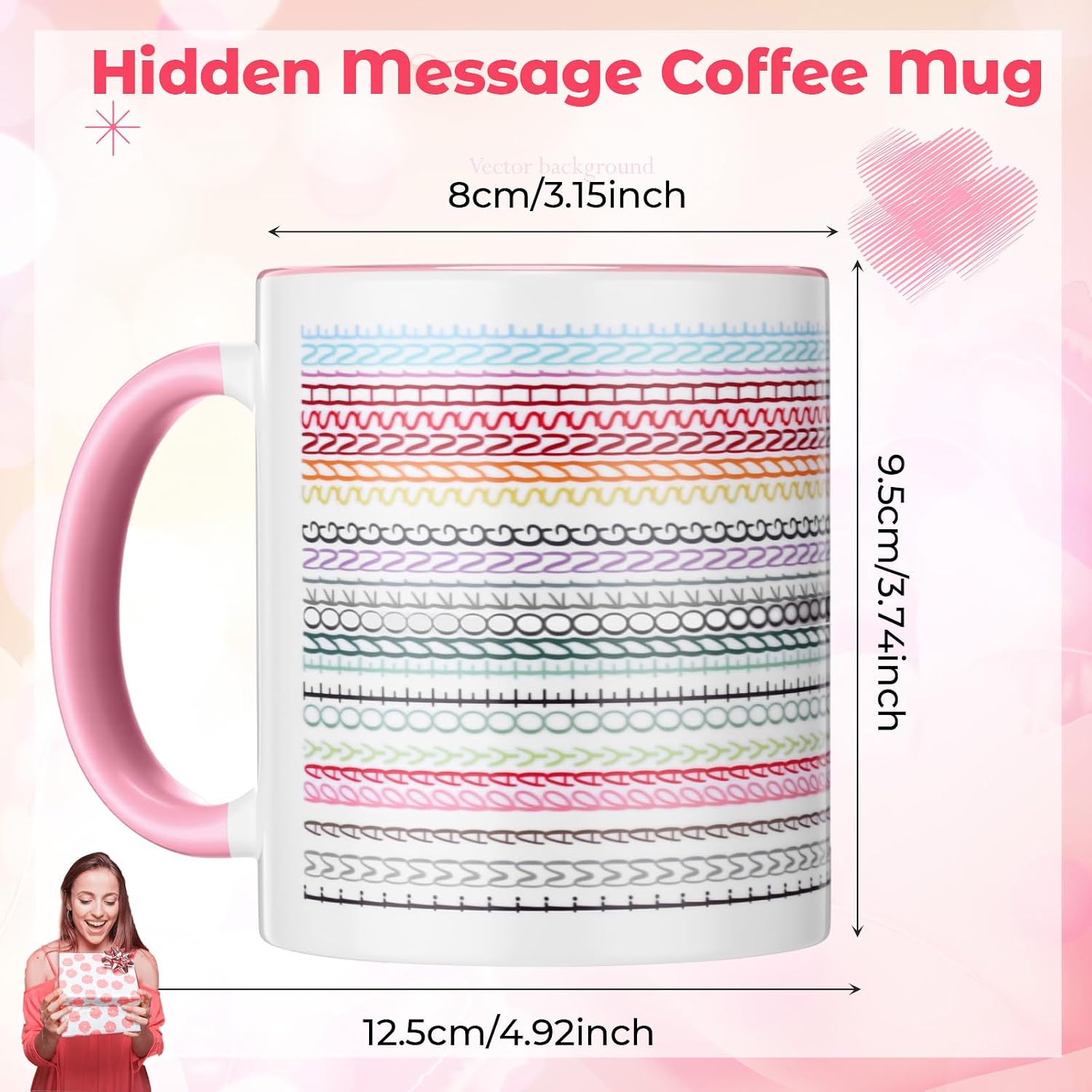 Remerry Funny Birthday Gifts Message Coffee Mug for Women Men, Christmas Funny Gift for Adults, White Elephant Gifts Novelty Coffee Mugs Work Mug for Coworker, Friends, Colleague(11oz,Pink)