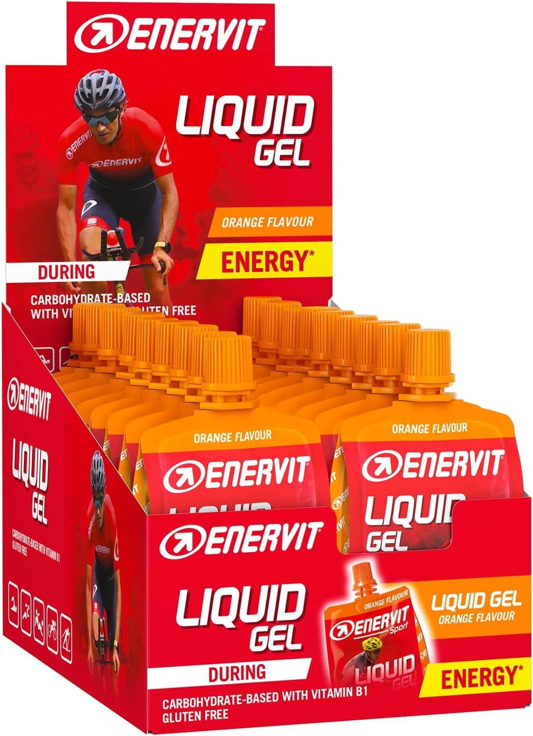 Enervit, Liquid Gel Arancia, Ideale Per Gli Sport Di Endurance