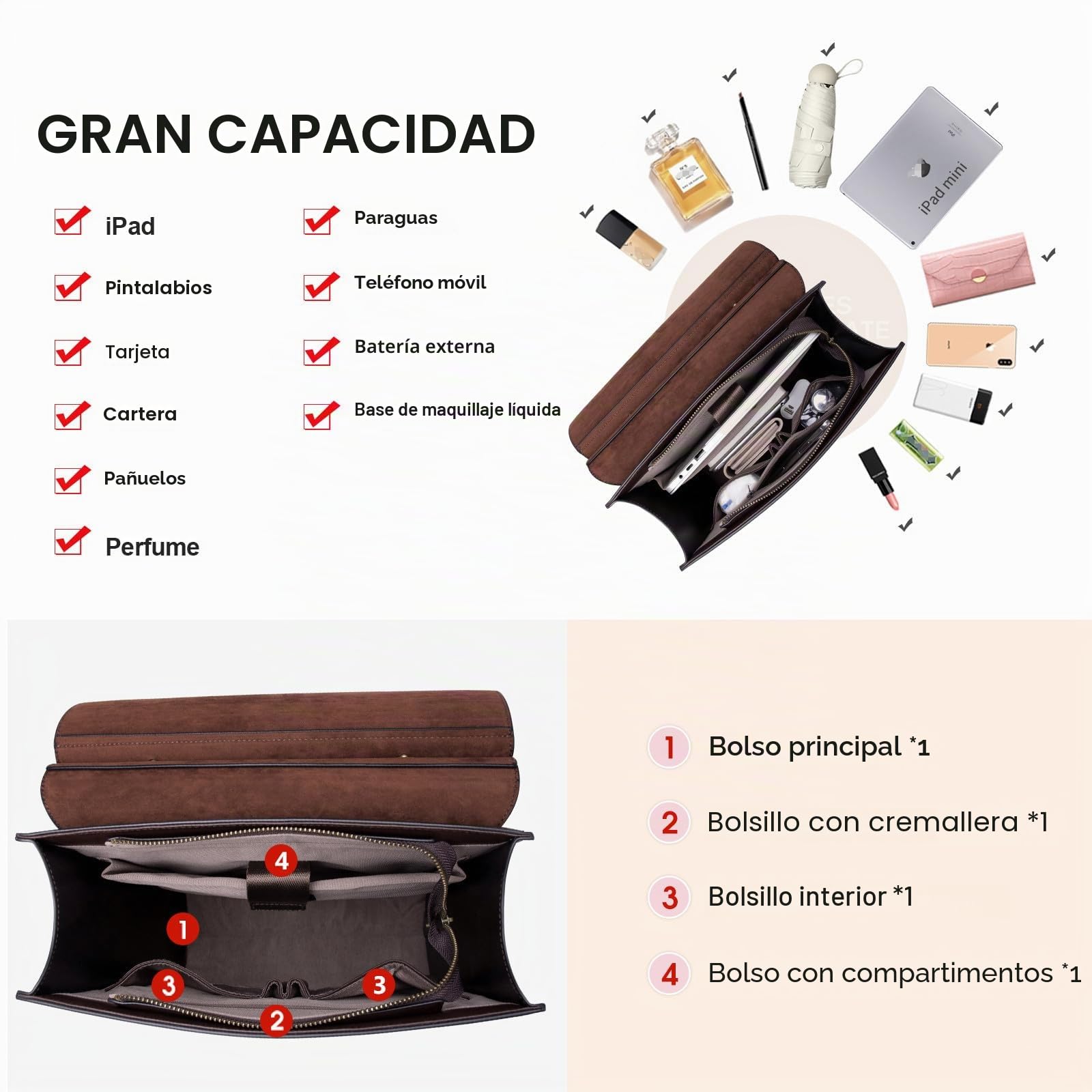 Cnoles Bolsas de Mochila Casual Mochila Laptop Mujer y Hombre Cuero Impermeable Elegante Mochilas de las Mujeres Cuero Daypack Escuela Uffico Trabajo Compras Viaje
