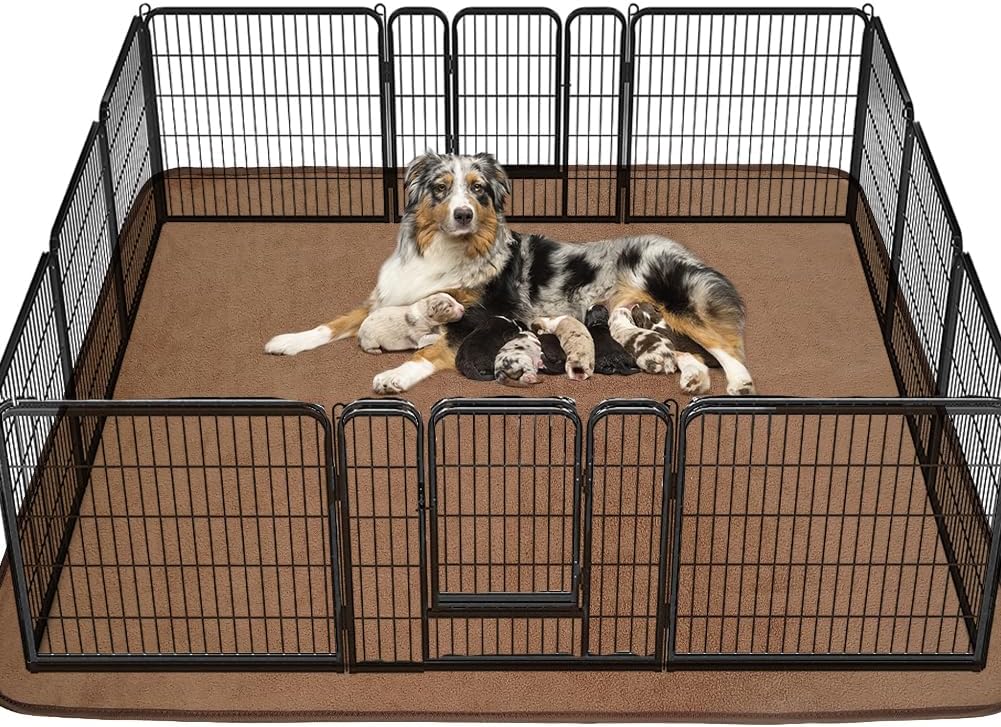 ULIGOTA Extra Large Washable Dog Pee Pad 182x182cm Non-Slip Pet Playpen Mat Waterproof Reusable Floor Mat for Puppy/Senior Dog Whelping Incontinence Housebreaking