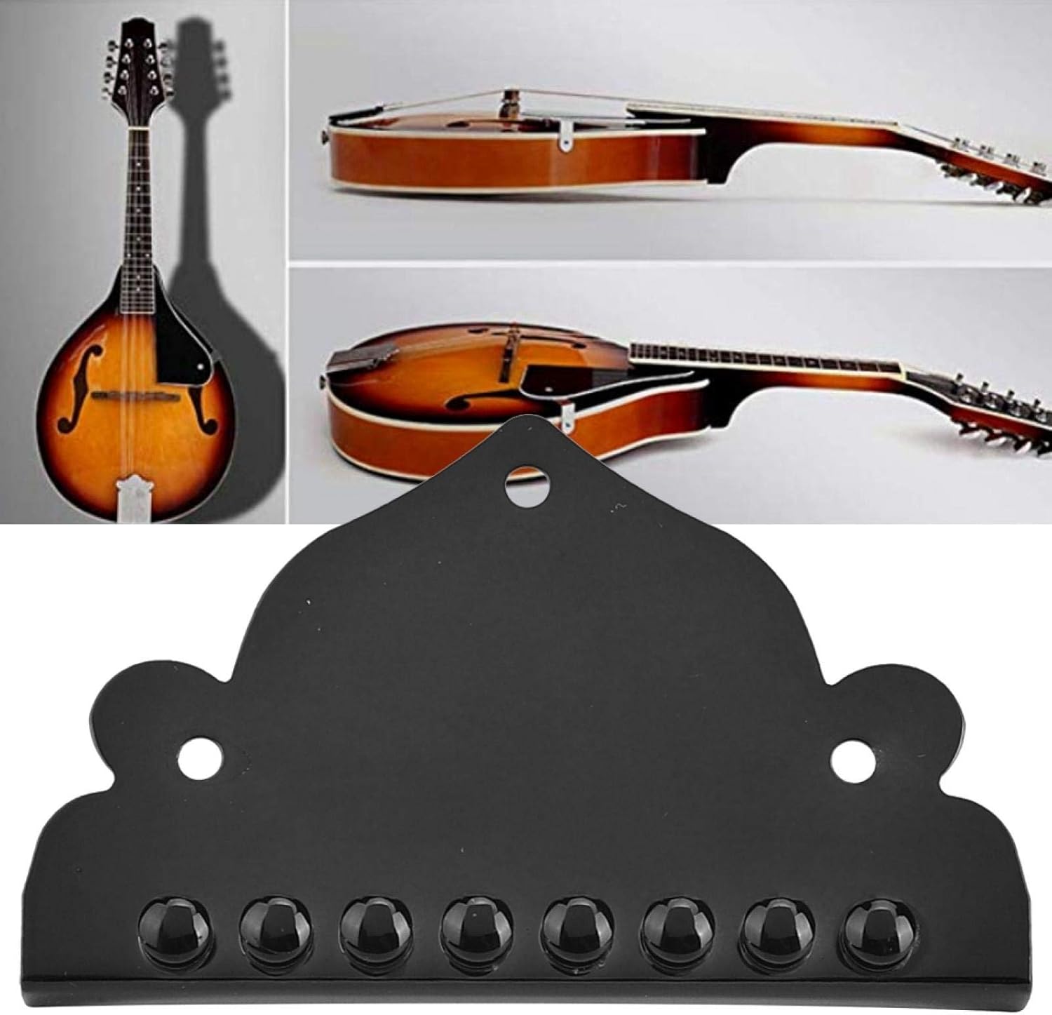 Easy To Install Black Mandolin Tailpiece For 8 string Mandolins For