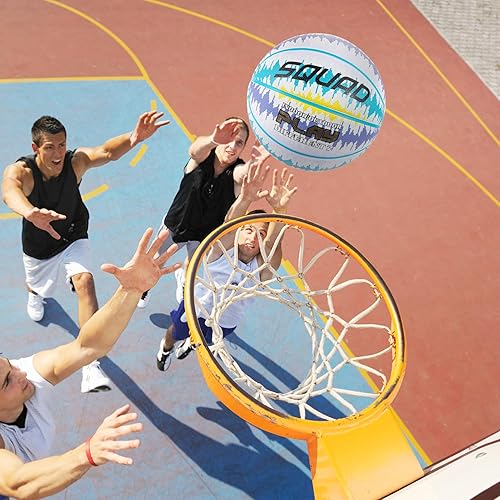 Miniatura 6 de SQUAD Ultra Grip Foam Rubber Basketball Size 7 (29.5") - Improved Durable Bounce for Outdoor Play - Deep Channel Construction for Easy Control with