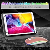 Vista 5 de UrbanX Ratón inalámbrico recargable LED de 2.4 GHz y Bluetooth, para Yaxa Fire HD 10 Plus (2021), también compatible con TV, portátil, PC, Mac