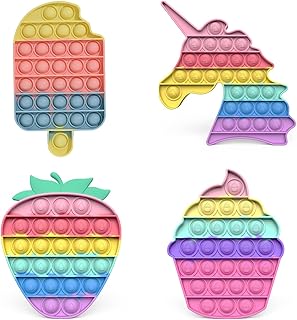 Stress und Angst abbauen Squeeze Toys, 4 Stück Bubble Tabletop Lernspielzeug, geeignet für die besonderen Bedürfnisse von ...