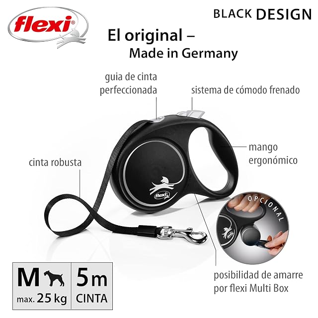Foto 2 de 6 de Flexi Black Design M Cinta 5 m (Negro)