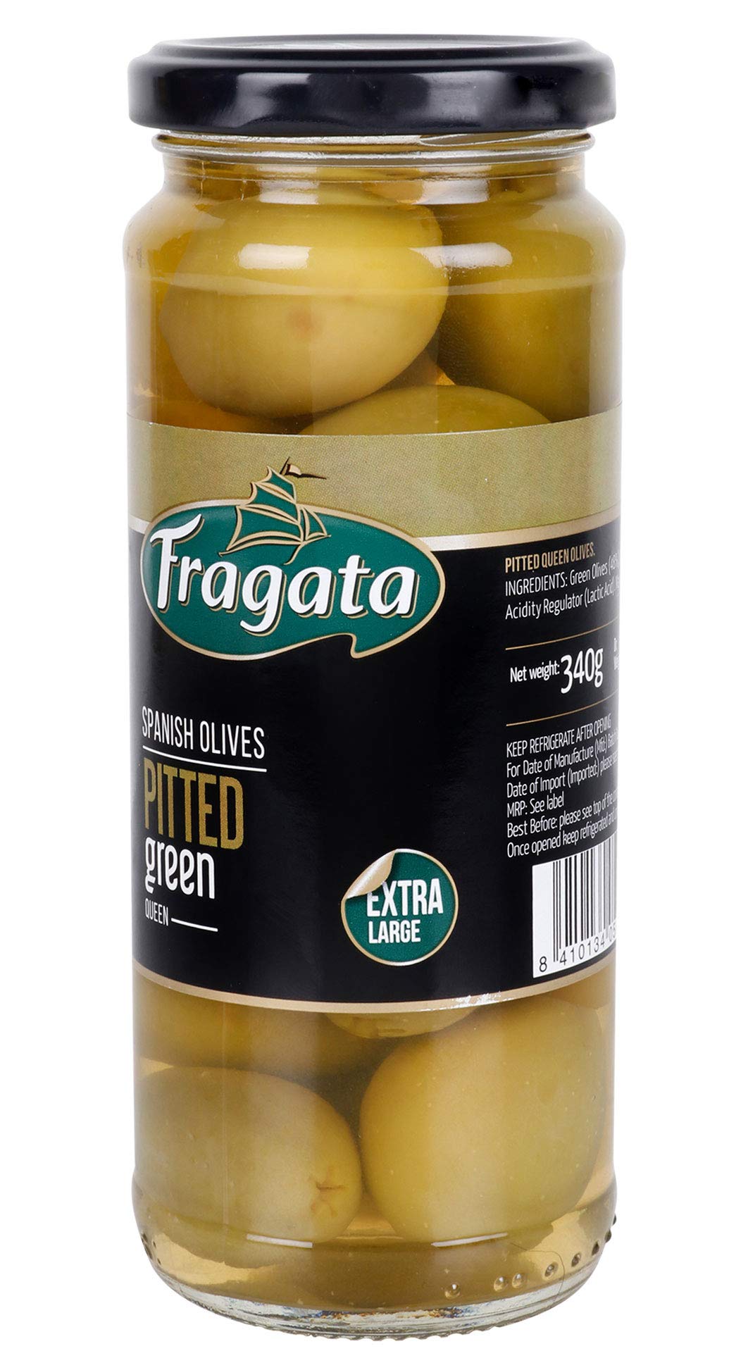 Fragata Green Pitted Queen Olives 340g - Image 2 thumbnail