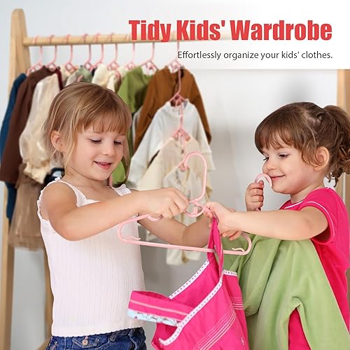 Miniatura 10 de PIGLOG Paquete de 100 perchas para bebé, perchas blancas para bebés, diseño apilable para ahorrar espacio, perchas duraderas de 11.4 pulgadas para