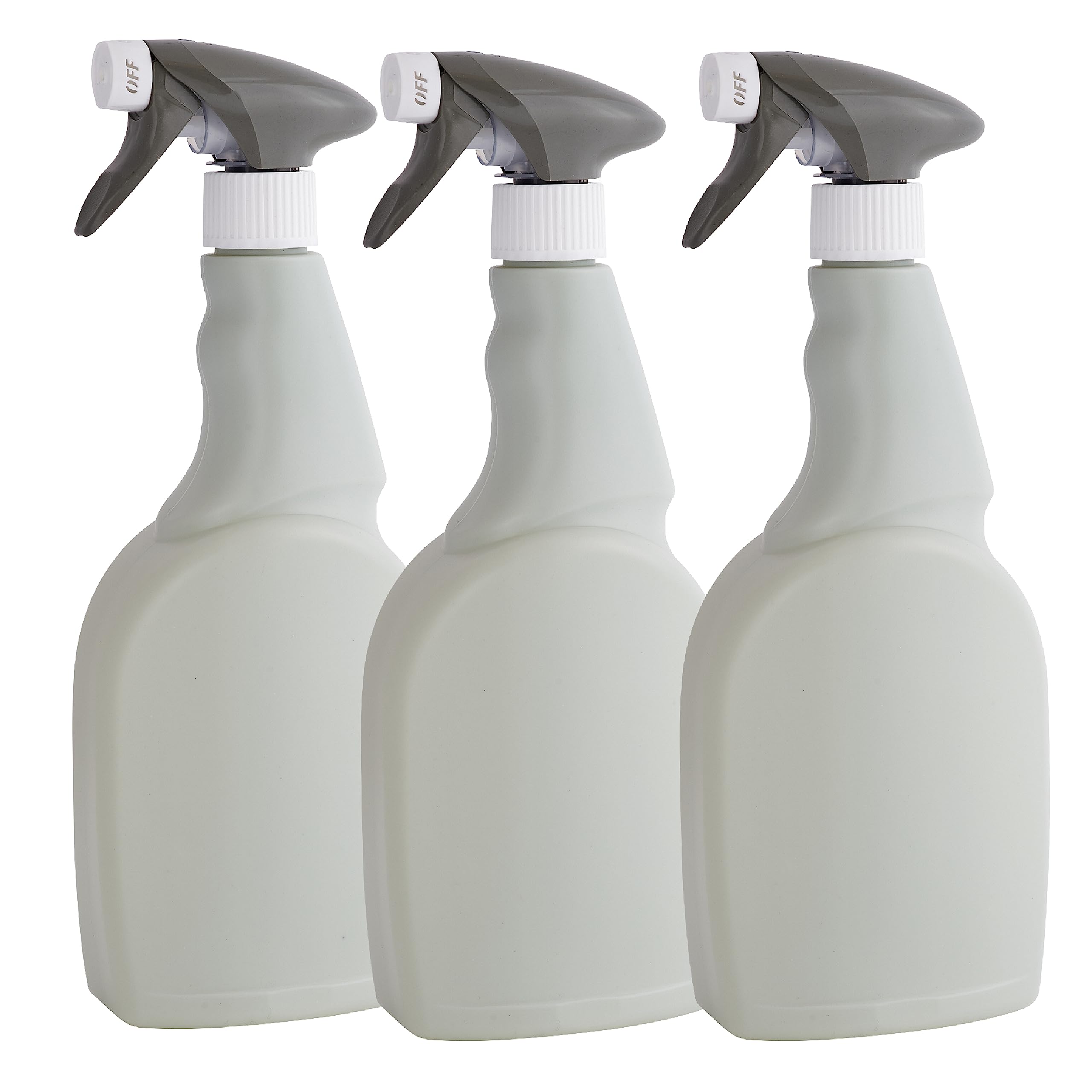 Eco FusionLarge 750ml Empty Refillable Spray Bottles Made In U.K From 100% Recycled Plastic 3 Pack For Cleaning Gardening Hair Styling Plant Misting