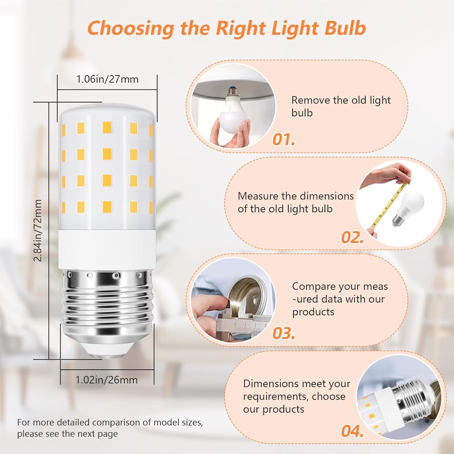 LED Refrigerator Light Bulb 7W 900LM E26 Base, 60W Equivalent, 2-Pack kei d34l Refrigerator Bulb Replacement 6000K Daylight White,AC100-240v， Non-Dimmable Fridge Light Bulb