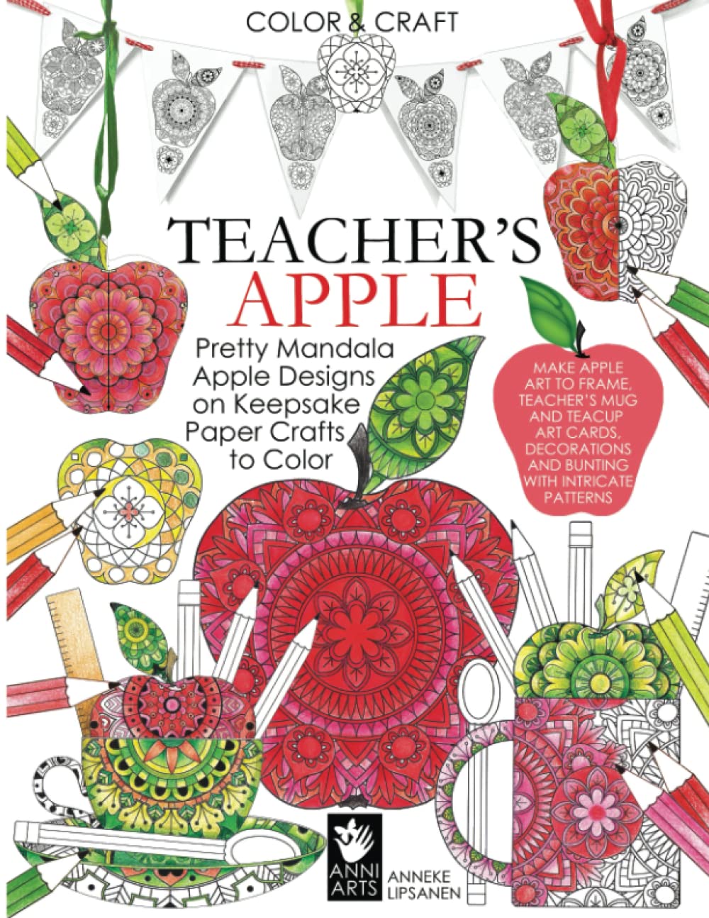 Teacher's Apple: Pretty Mandala Apple Designs on Keepsake Paper Cra