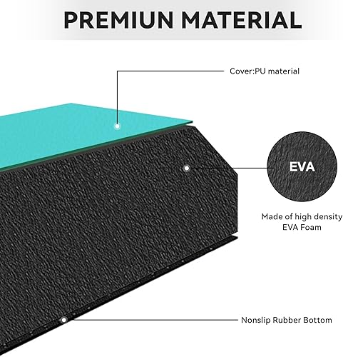 Miniatura 5 de FBSPORT 810ft Balance Beam Folding Floor Gymnastics Equipment PU Leather for Kids Adults,Non Slip Rubber Base, Gymnastics Beam for Training,