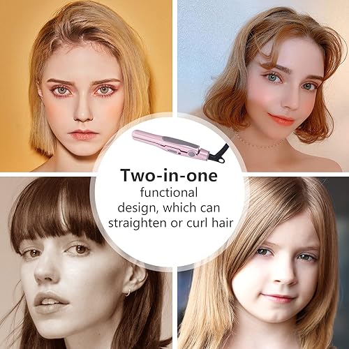 Miniatura 5 de DAN Technology, Plancha de pelo pequeña para cabello corto, mini plancha de pelo de 1/2 pulgada, plancha plana de viaje de doble voltaje, placas en