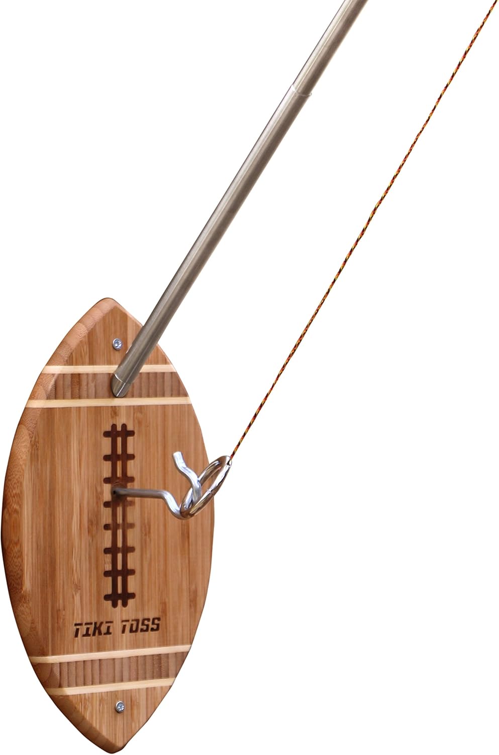 Tiki Toss Ring Toss Game for Adults & Kids - Football Edition - Deluxe Hook and Ring Games for Outdoor or Indoor Use : Sports & Outdoors
