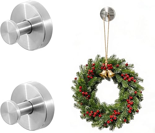 Suction Cup Hooks for Wreaths on Glass,Wreath Hangers for Front Door,2026 Upgrad