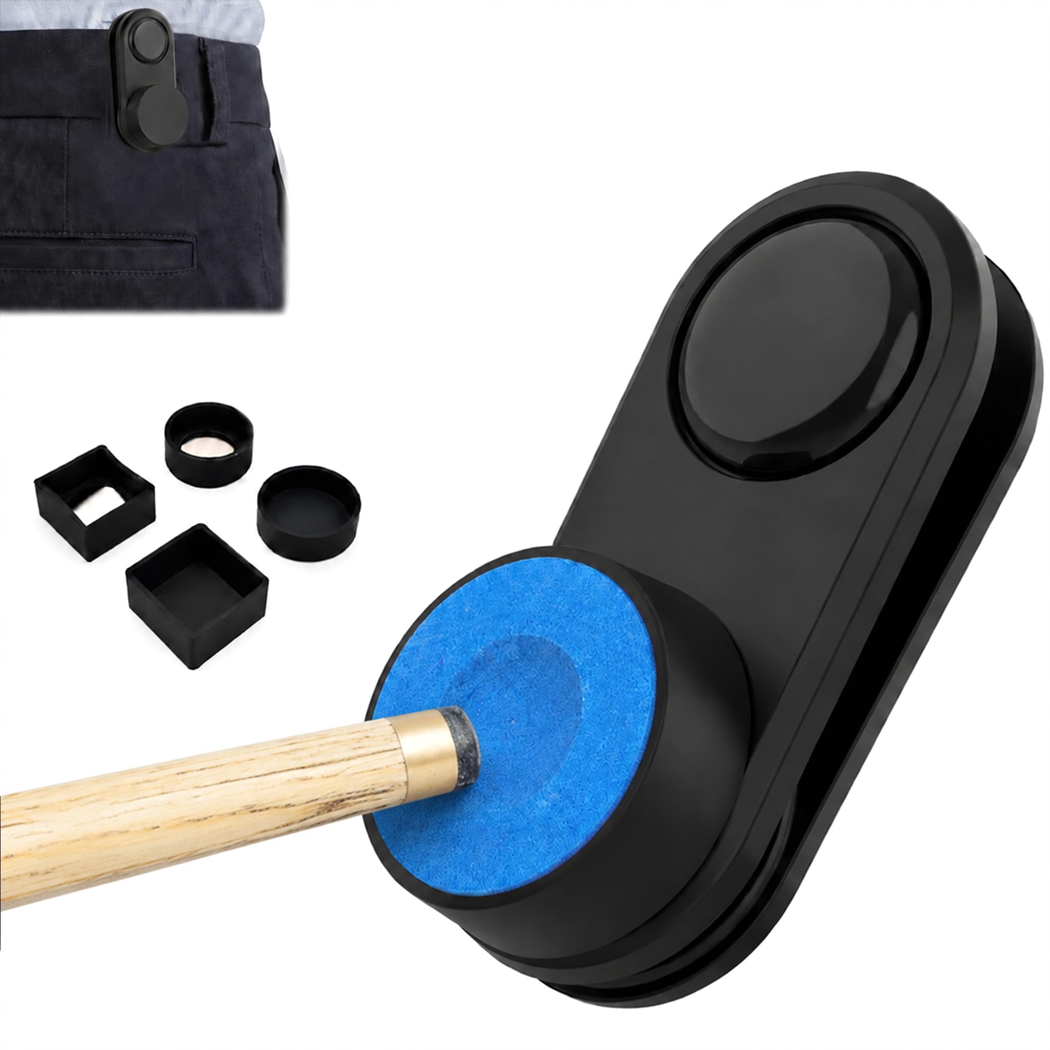 Magnetic Pool Chalk Holder Portable Snooker Cue Chalk with Belt Clip