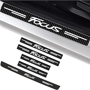 HAZMA 5er-Set Auto Einstiegsleisten Schutzfolien - Carbon Look Für Türschwellen & Kofferraum