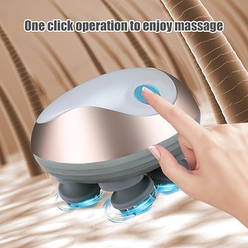 Miniatura 8 de Masajeador de cuero cabelludo, 3 modos, masajeador eléctrico para el cuero cabelludo, masajeador inalámbrico para relajar el estrés, masajeador de