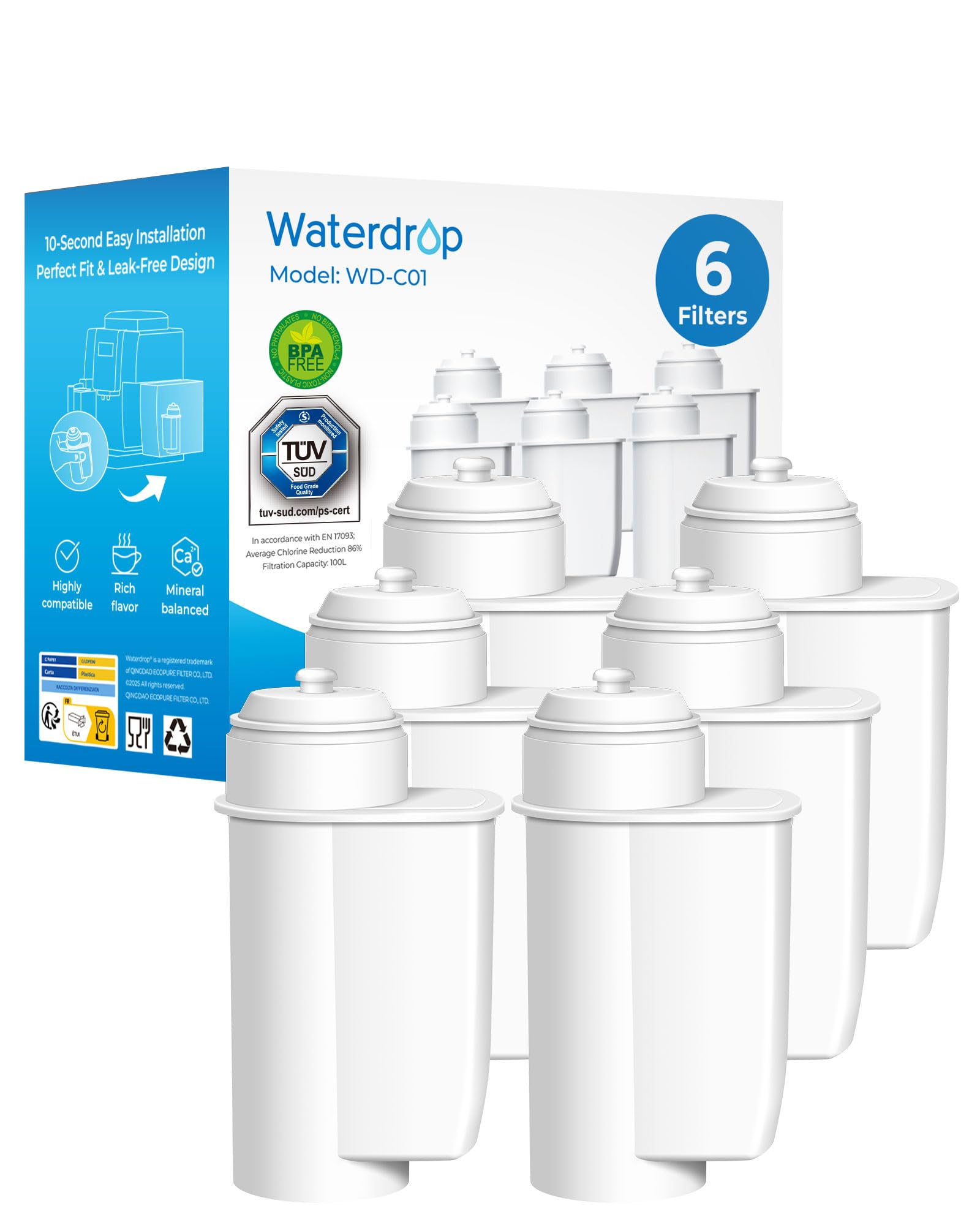 Waterdrop TÜV SÜD Zertifiziert Ersatz Filter für Siemens