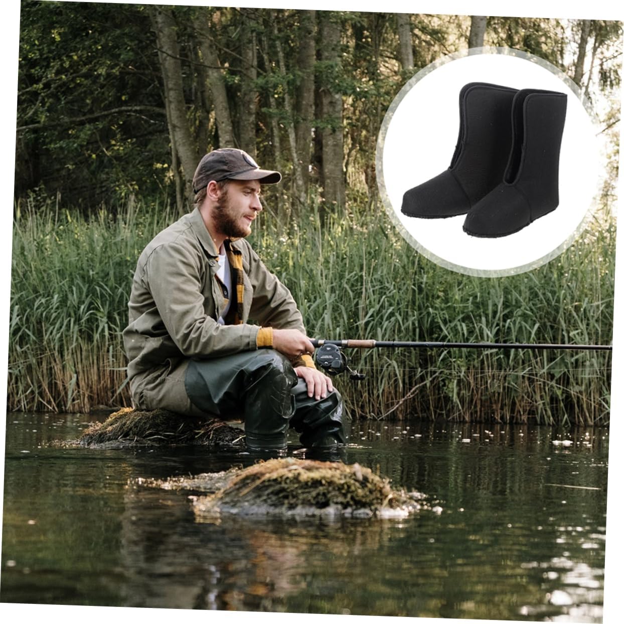 KOMBIUDA Thermal Boot Inserts Fleece-lined Liners for Snow Boots Shoes Men's Outdoor Winter Comfort