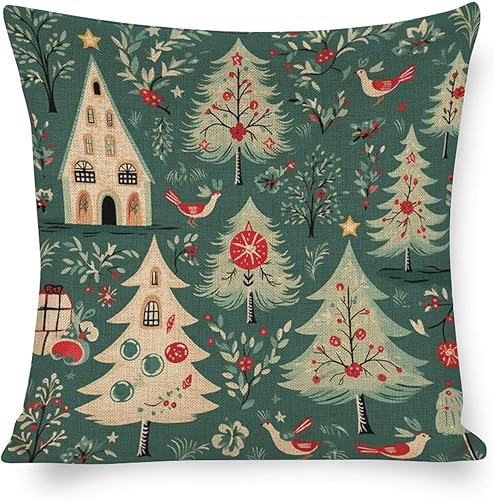 Miniatura 8 de Fundas de almohada para exteriores, vintage, elegante, de pavo real, funda de almohada de 18 x 18 pulgadas, funda de cojín de lino con plumas de