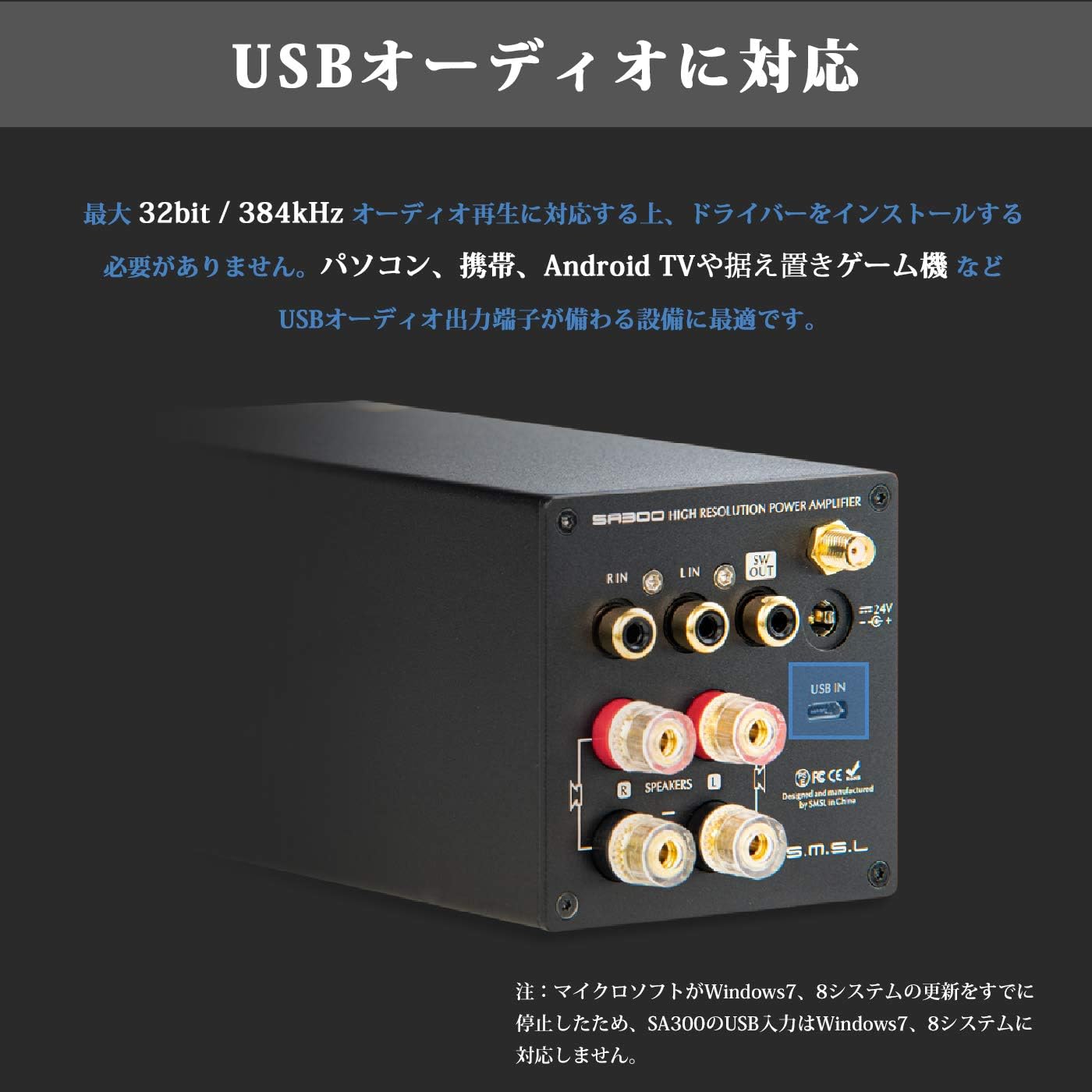 SMSL SA300 USB Audio Input
