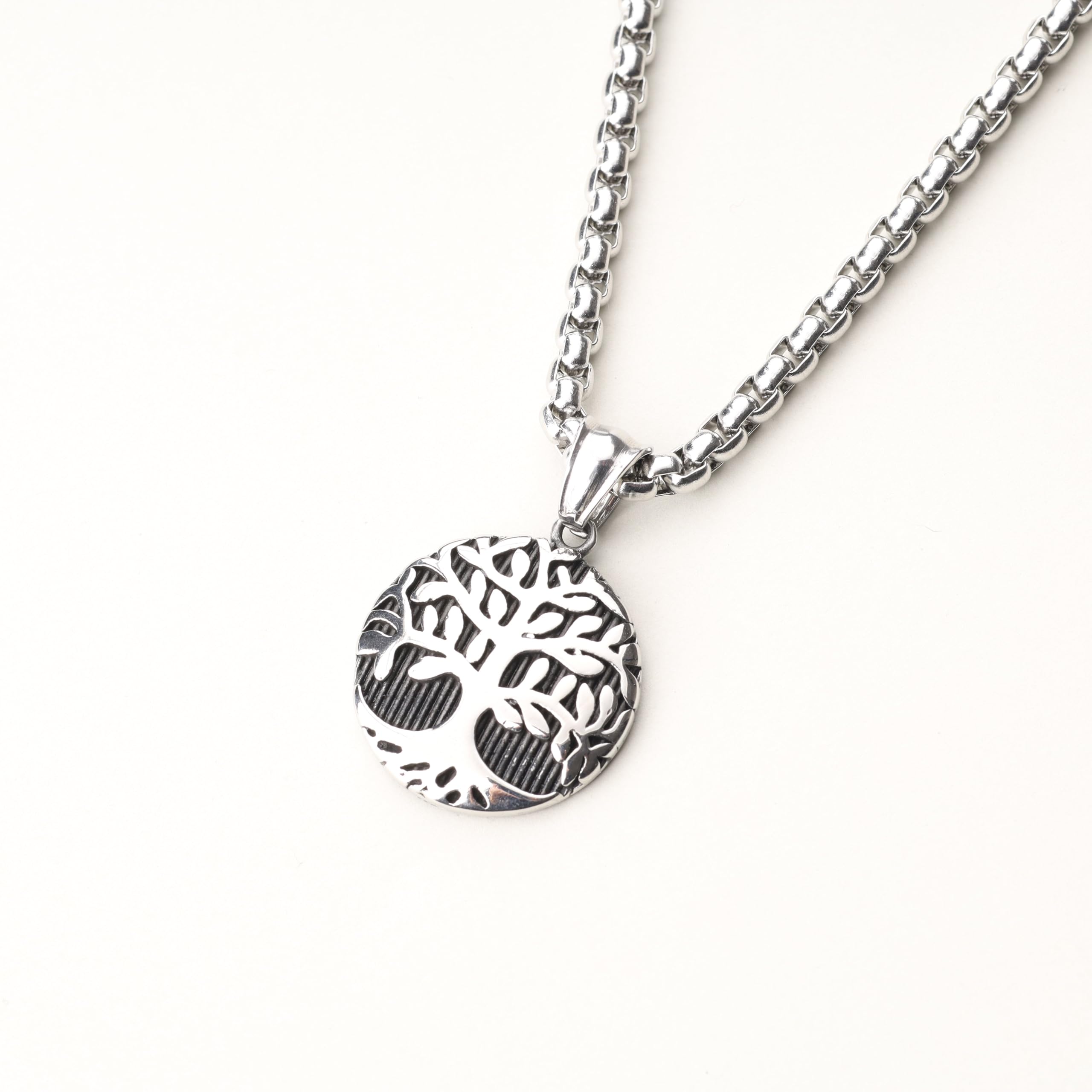 COAI Collier Chaîne et Perle Pendentif Arbre de Vie