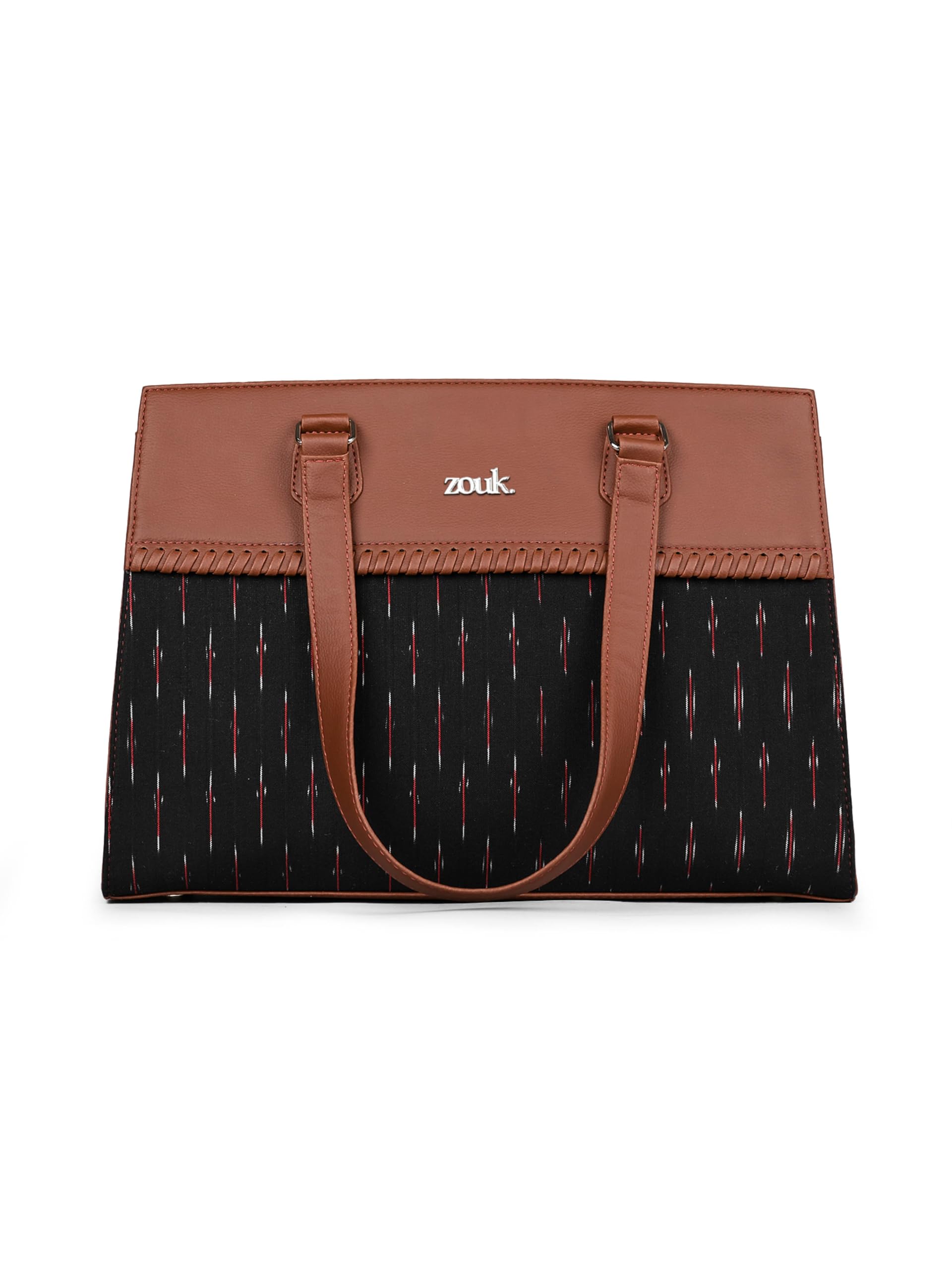 zouk Statement Business Bag | Jute | Vegan Leather Handcrafted Shoulder Bag Ideal For Office Use-picture-13