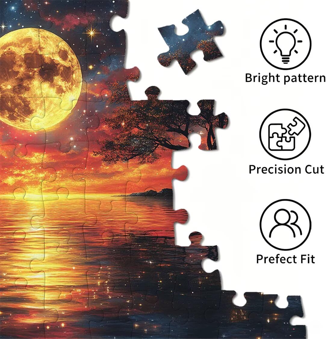 Puzzle 2000 sztuk 99 x 70 cm, Puzzle Dorośli Księżyc Sen, n-855