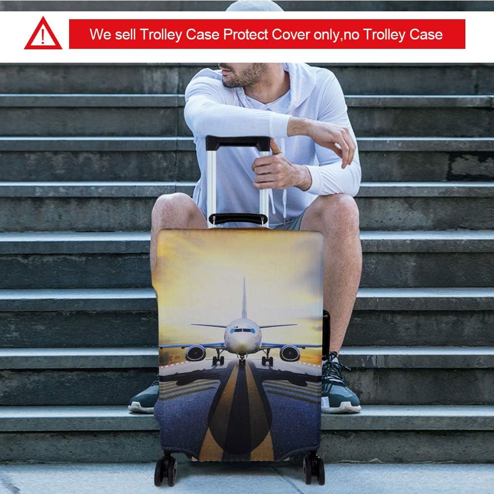 Travel Luggage Cover,3D Airplane Print Elastic Protector Fit 18-30" suitcase