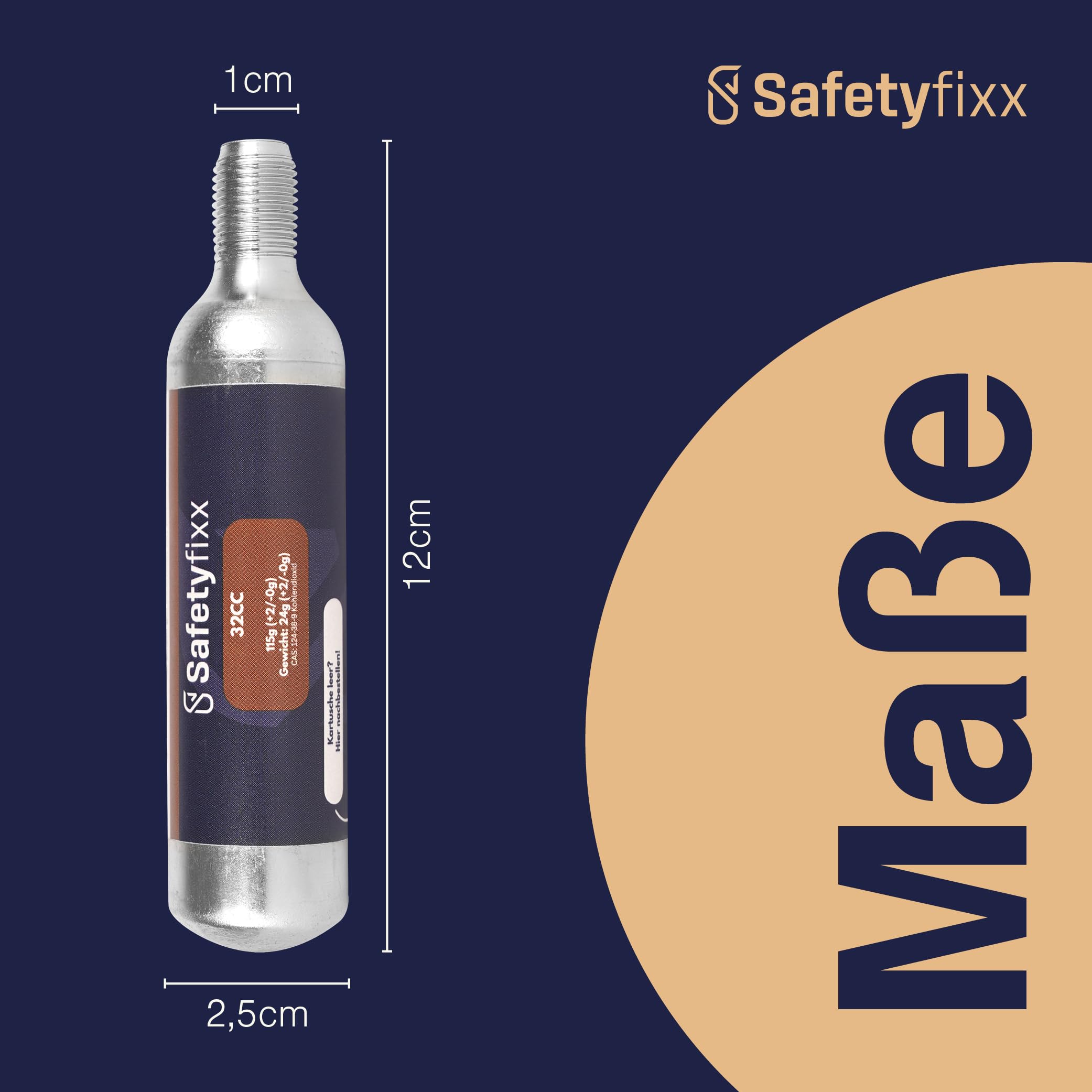 CO2 Gaskartusche 21CC-100CC Ersatzkartusche