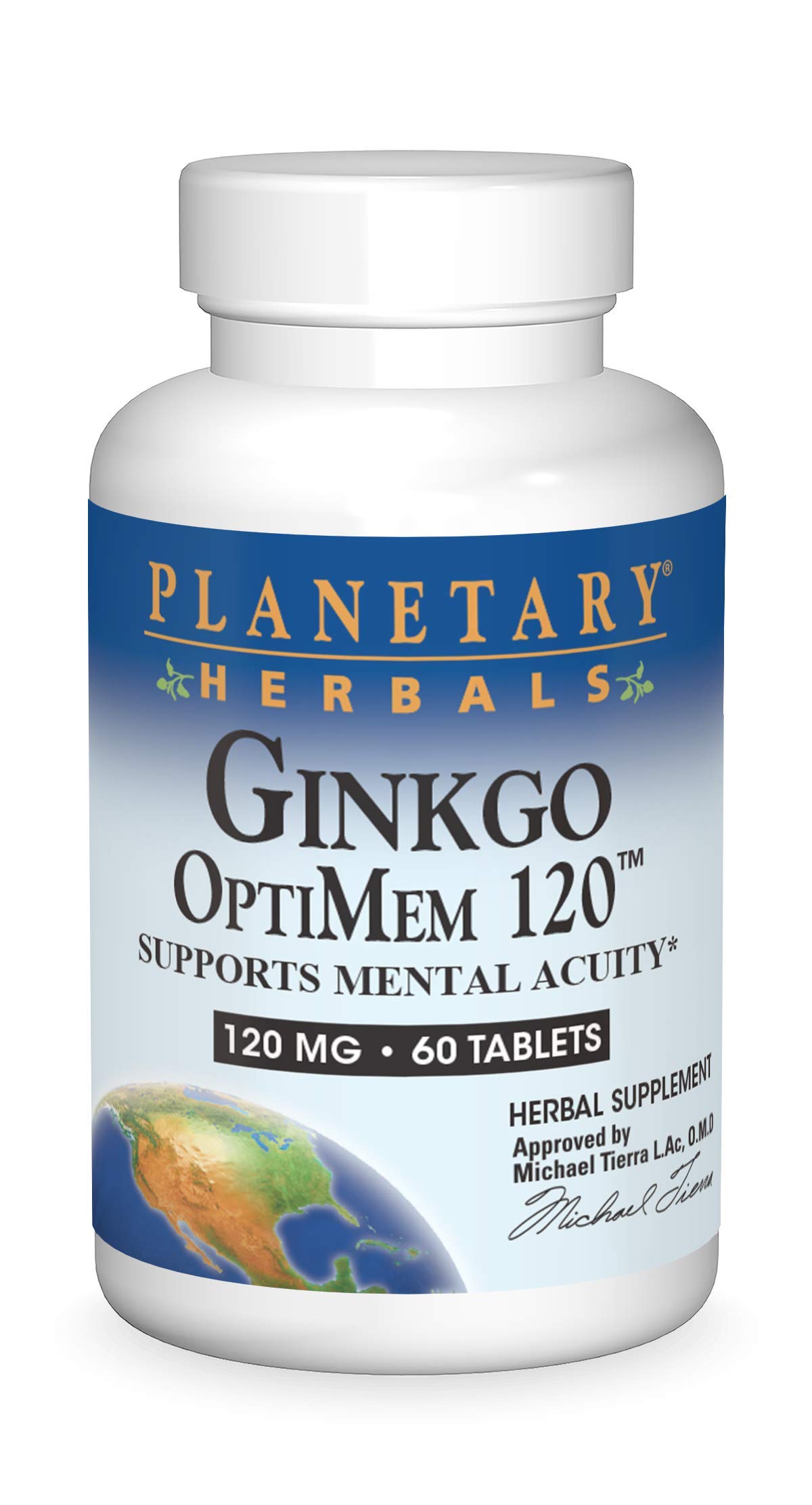 Planetary Herbals Ginkgo Optimem 120 Tablets, 60 Count