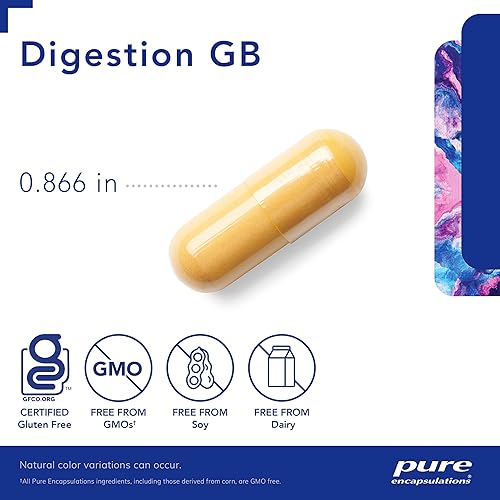 Miniatura 3 de Pure Encapsulations Digestión GB  Suplemento de enzimas digestivas para apoyar la vesícula biliar y la digestión de grasas carbohidratos y proteínas