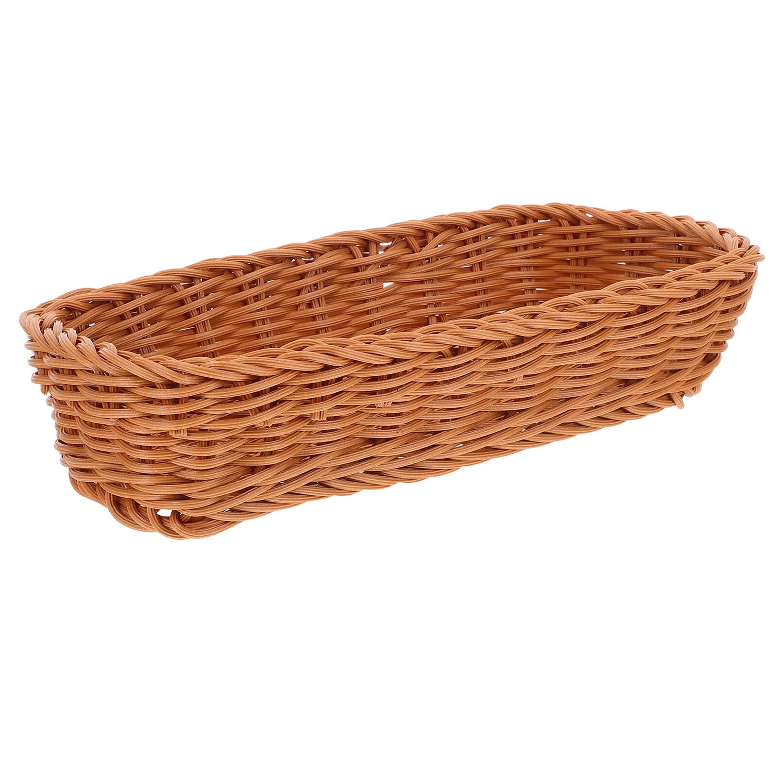 DOITOOL Cesta para Guardar Palillos y Cuchillos Cesta de Ratán Sintético para Cubiertos Contenedor para Guardar Vajilla Cocina
