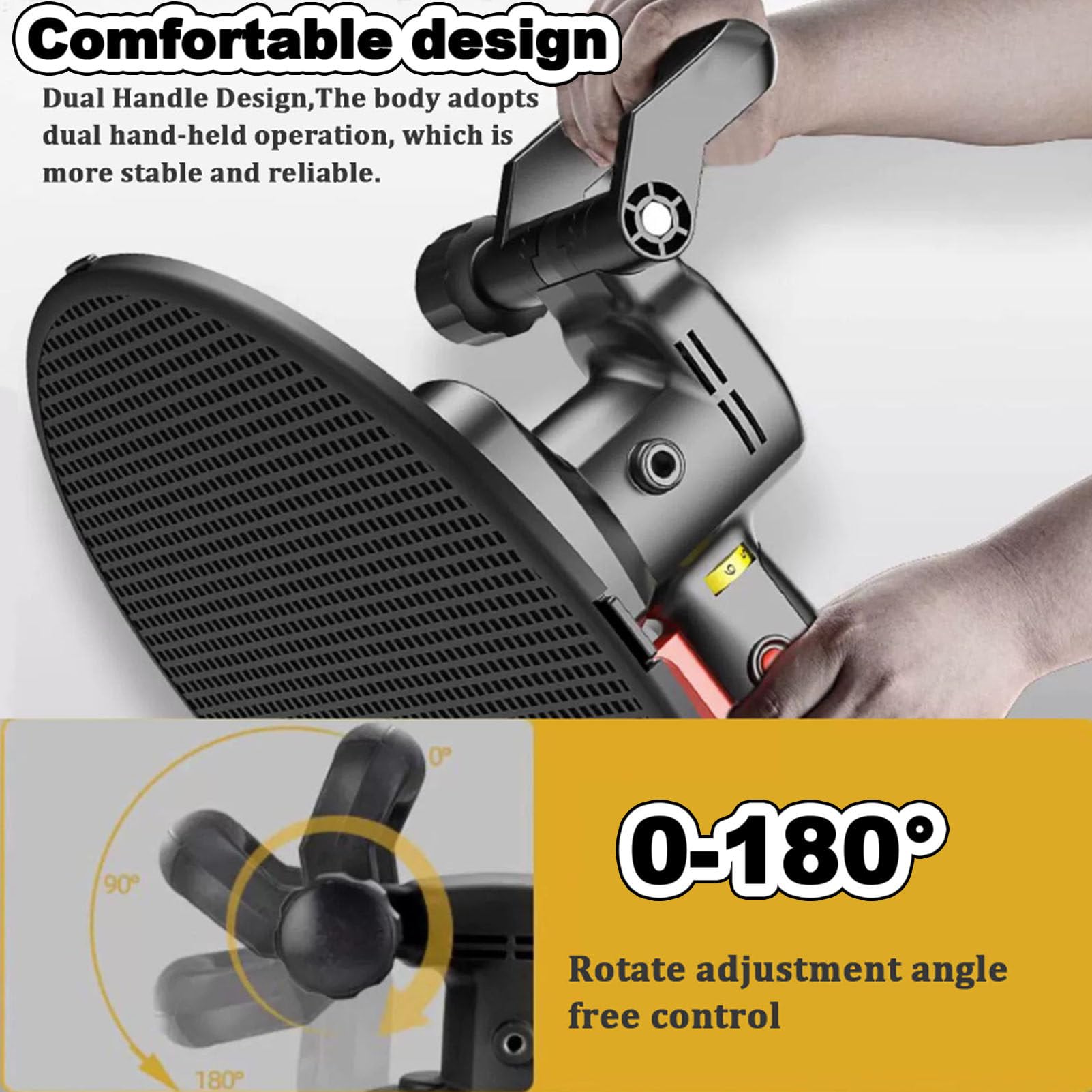 Paleta eléctrica alisadora de pared, velocidad ajustable automática 1-6, 80~200 RPM, paleta de mortero de cemento de mano con 2 baterías