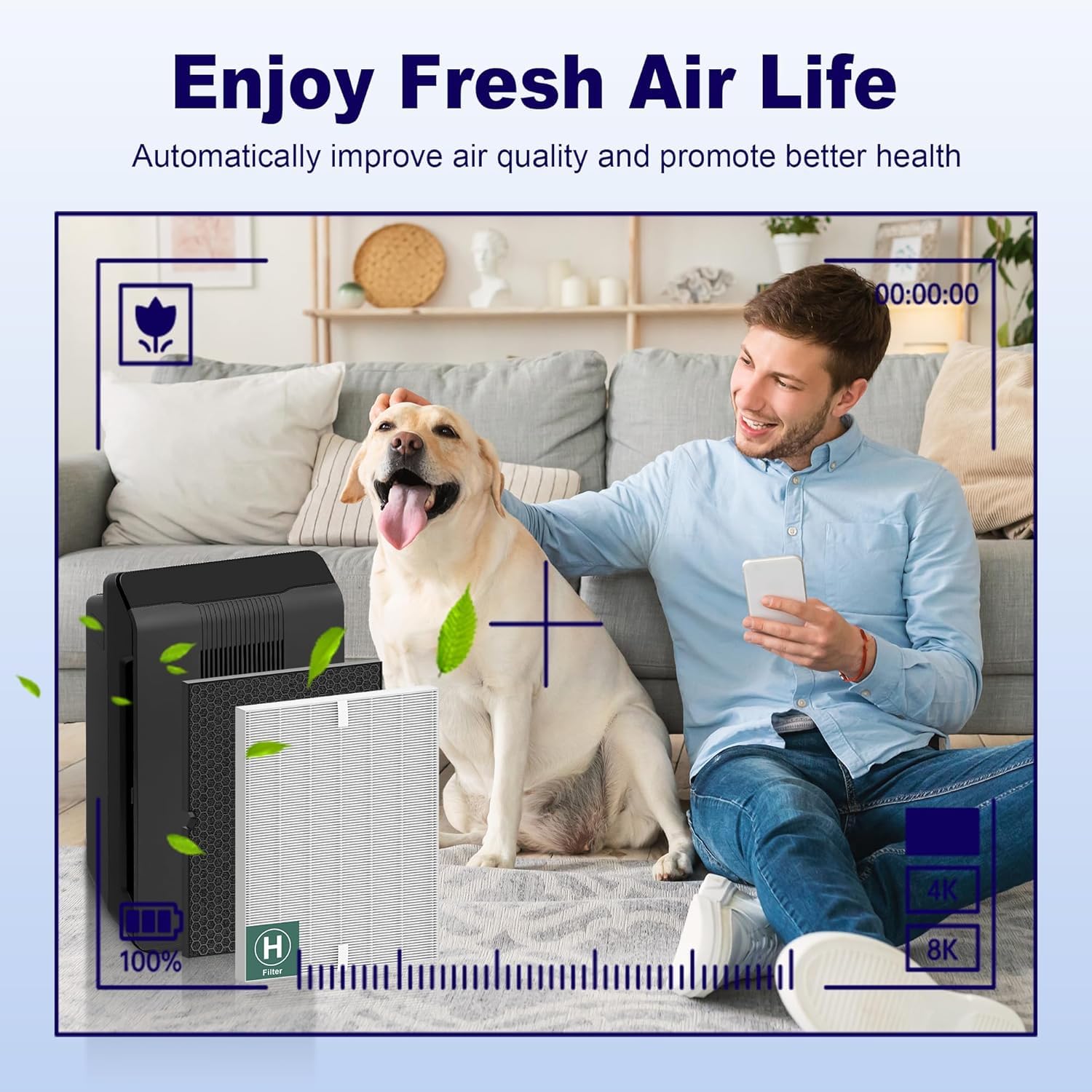 116130 Filtro de repuesto H para Winix 5500-2 AM80 Plasmawave purificador de aire, filtro HEPA verdadero y filtro de carbón activado, paquete combinado de 3 filtros HEPA verdaderos + 3 filtros de