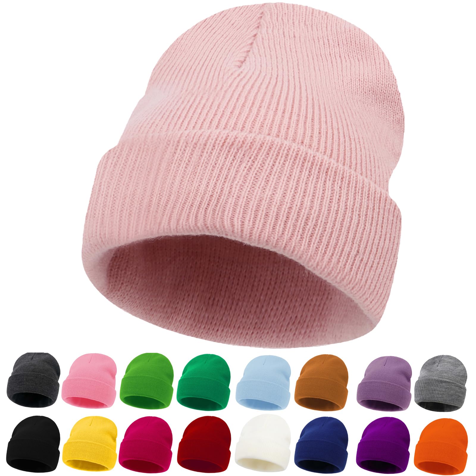 Kids Beanie Boys Girls Winter Hats Children Cuffed Knit Warm Skull Caps